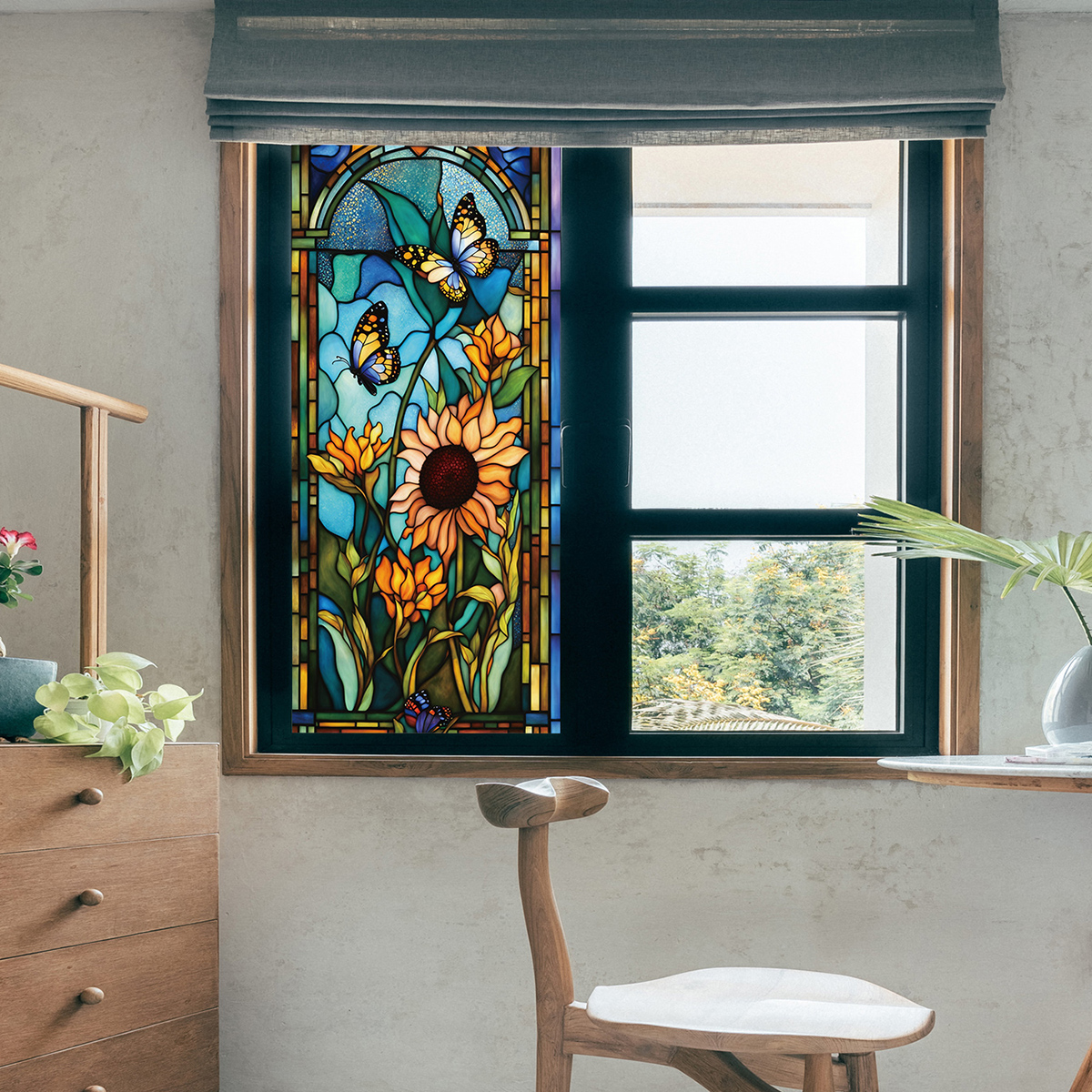 Frosted Glass Sheet with Vintage Flower Pattern - Perfect for DIY Projects and Home Decor