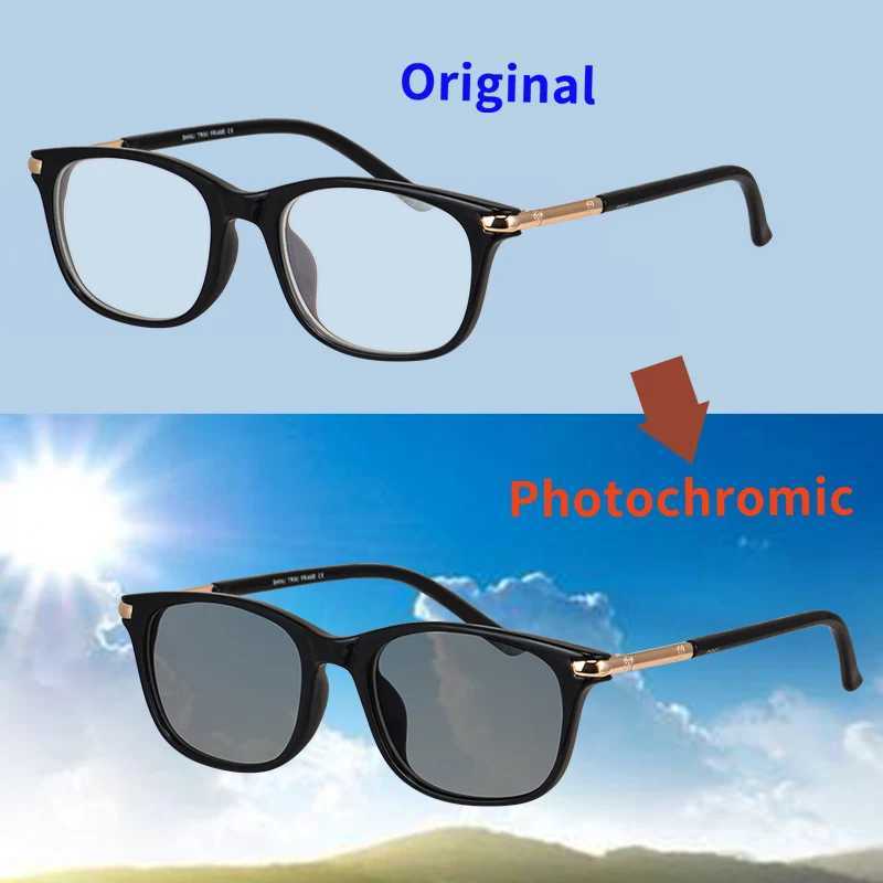 SHINU Photochromic Reading Glasses Womens Close Reading Glasses Magnifying Glasses Reading Blue Light Computer Glasses M240902