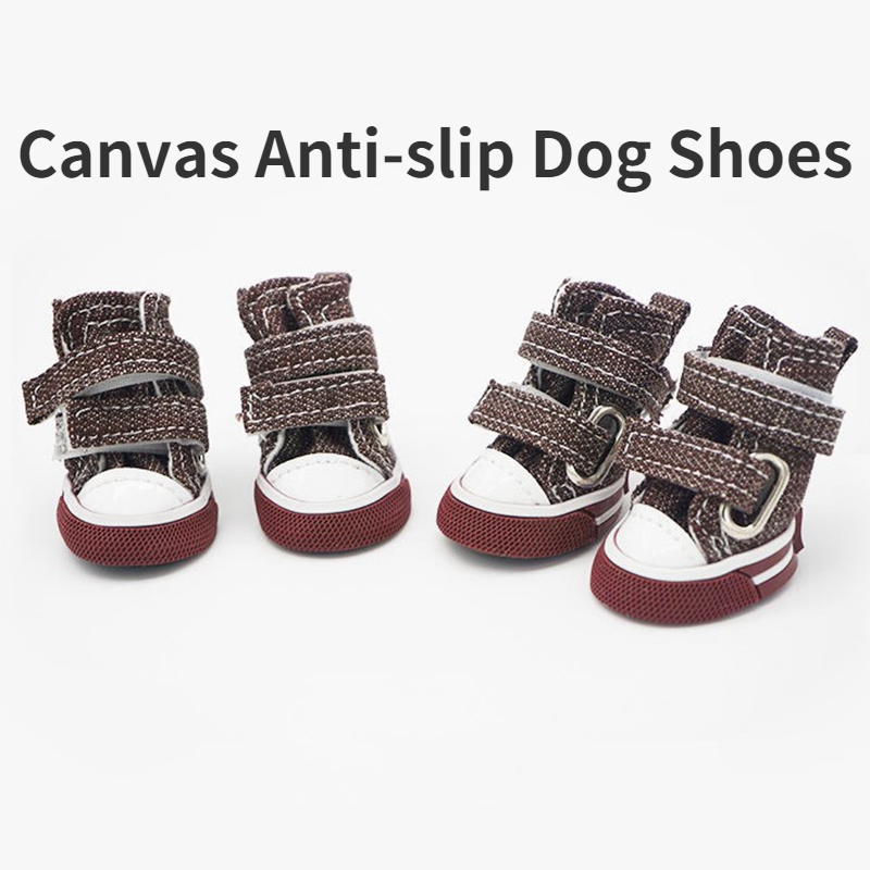Fashion Canvas Dog Shoes Anti-slip Dog Shoes for Small Breeds Dog Chihuahua Teddy Shoes Outdoor Pet Dog Shoes Botas Para Perro