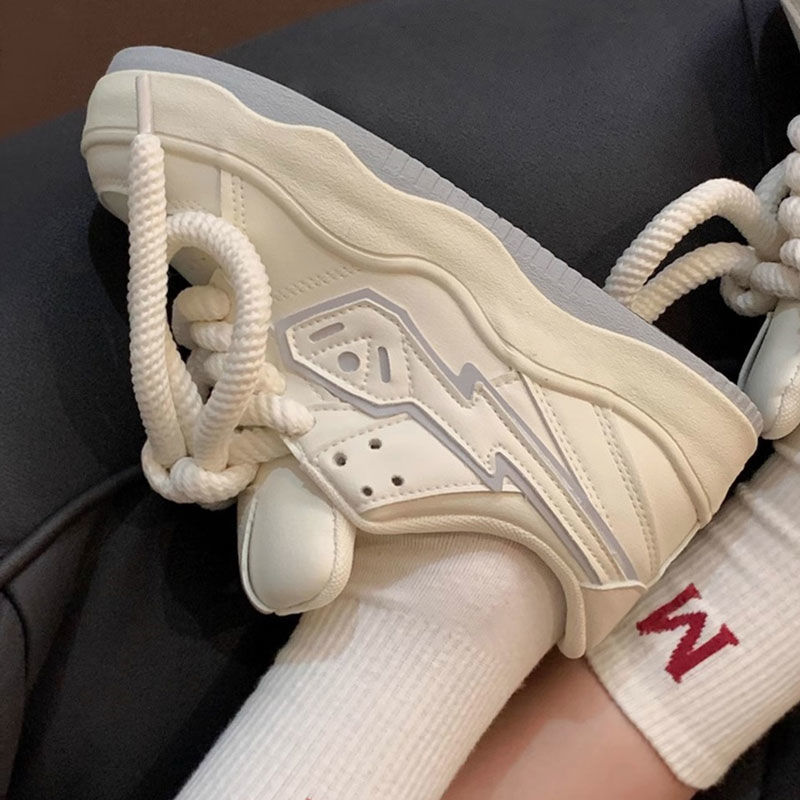 Retro Thick Soled Versatile Casual Board Shoes for Women - Breathable Canvas, Non-Slip Rubber Sole ed6f