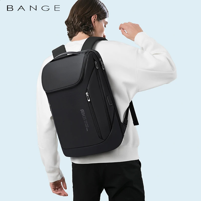 BANGE waterproof multi purpose laptop backpack 15 6 inch USB charging shock resistant business briefcase suitable for both men and women 240902
