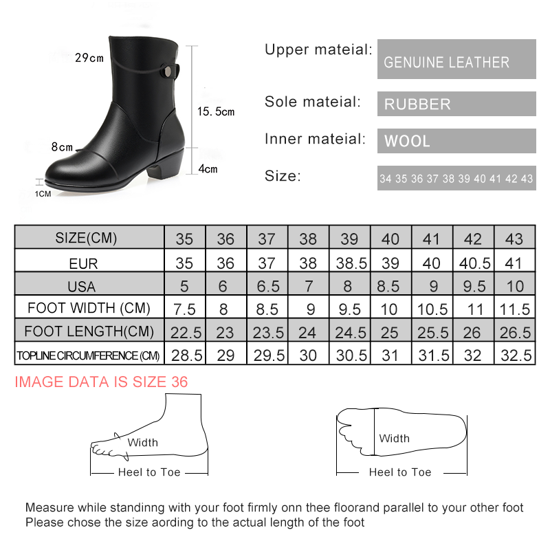 Winter AIYUQI Shoes 2024 New Large Size 41 42 43 Genuine Leather Women Dress Natural Wool Women's Half Boots 50da 's