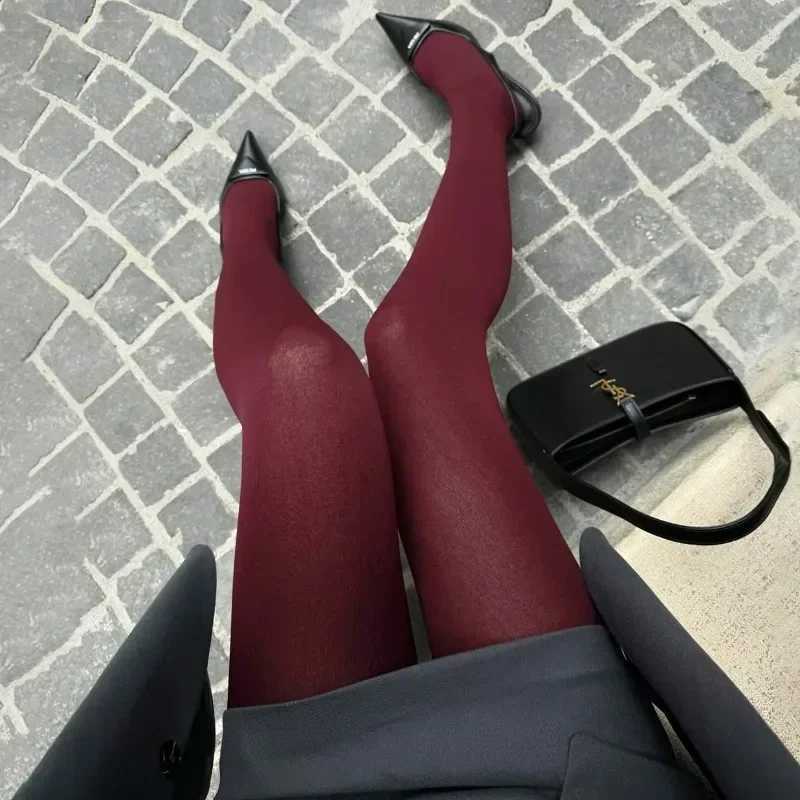 Socks Hosiery Talenza Womens Tights Slim Stockings Pantyhose Super Elastic Large Size Leggings Red Womens Sexy Tights Spring Autumn Winter Y2408330MJQ