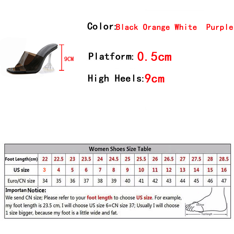 2024 Liyke New Transparent Crystal Clear Heels Women Slippers Candy Color PVC New Shoes Female Mules Slides Quality Summer Sandals Size 46 18Ca