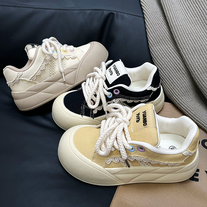 Women's Comfortable Big Head Thick Bottom Versatile Casual Sports Shoes