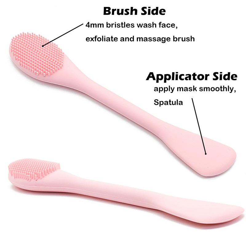 Silicone Face Mask Brush, Face Scrubber for Gentle Exfoliating & Hairless Moisturizers Applicator Tools for Apply Mud, Clay, Charcoal Mixed Mask, Crea