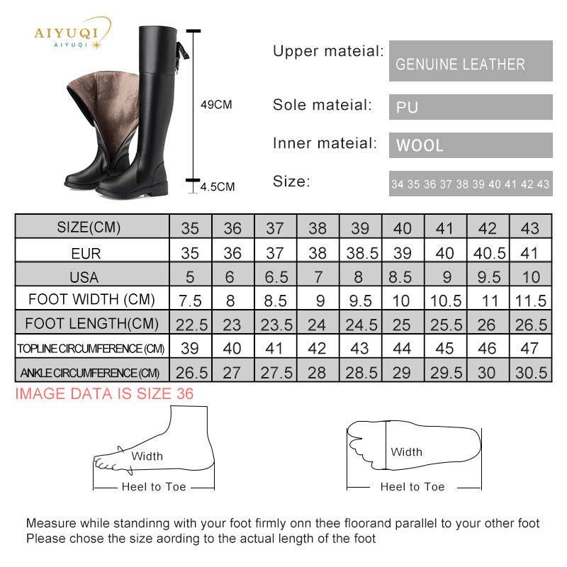 AIYUQI Women Boots 2024 New Genuine Leather Women Thigh High Boots Fashion Over The Knee Boot Motorcycle Boots Women Shoes