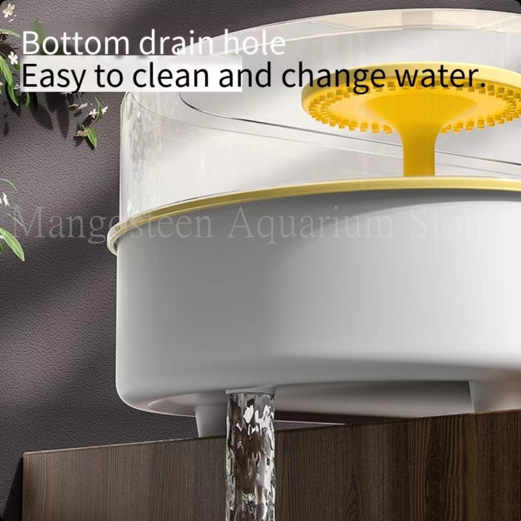 Aquarium turtle tank tabletop lazy ecological tank water pump circulation filtration rainforest small turtle breeding box 220V