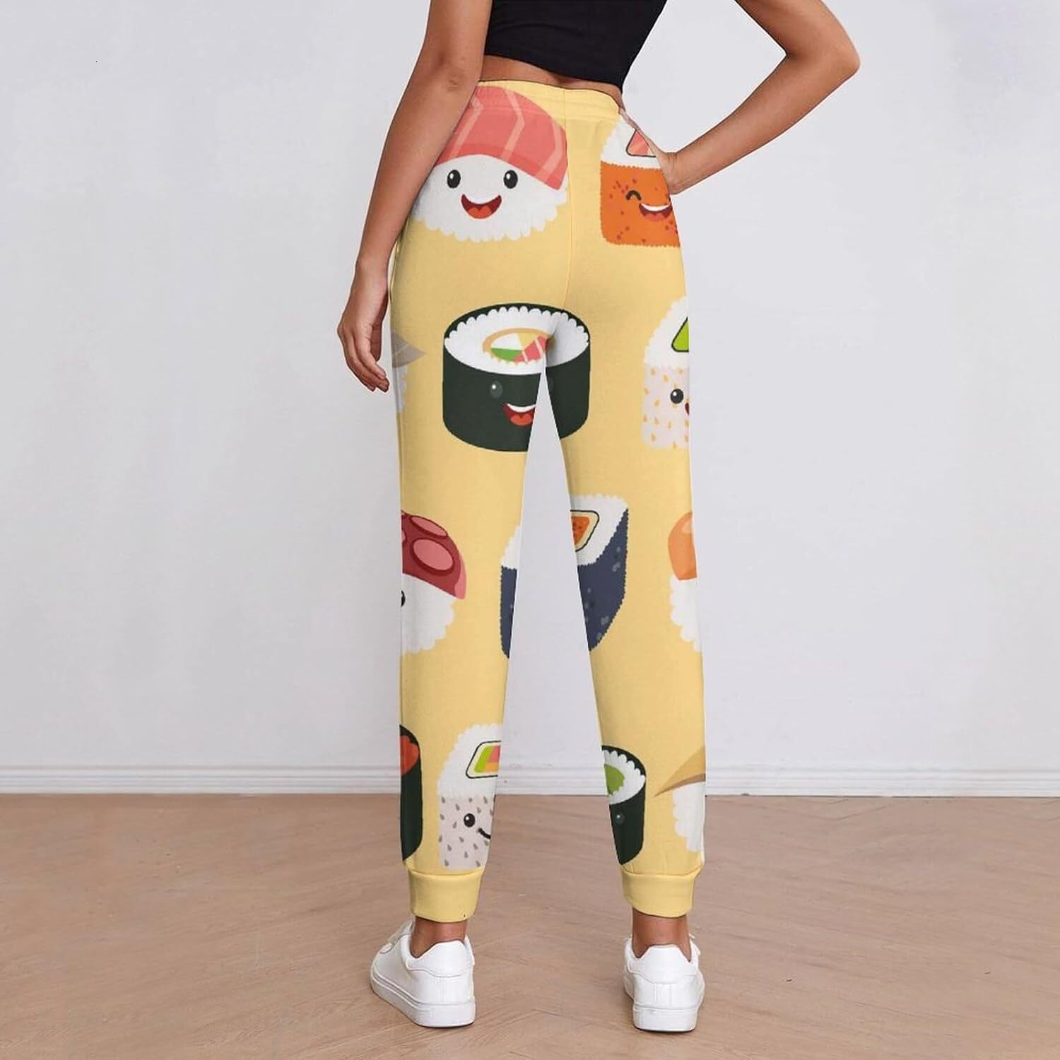 Sweatpants Mens Women 3D Printed Patterned Rice And Vegetable Roll Pants Lounge Drawstring Pajamas With Pockets Sweat Trousers Y2K