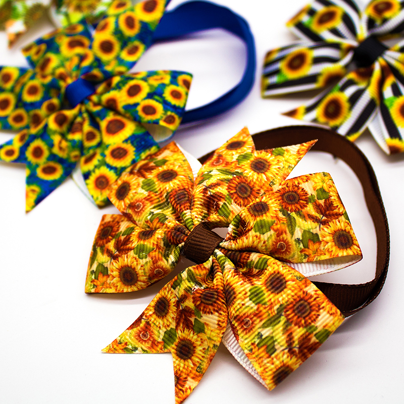 50/ 100pcs Dog Bow Tie Chrysanthemum Dog Accessories Flowr Dog Supplies Fashhion Bow Tie Dog Small Dog Cat Grooming Supplies