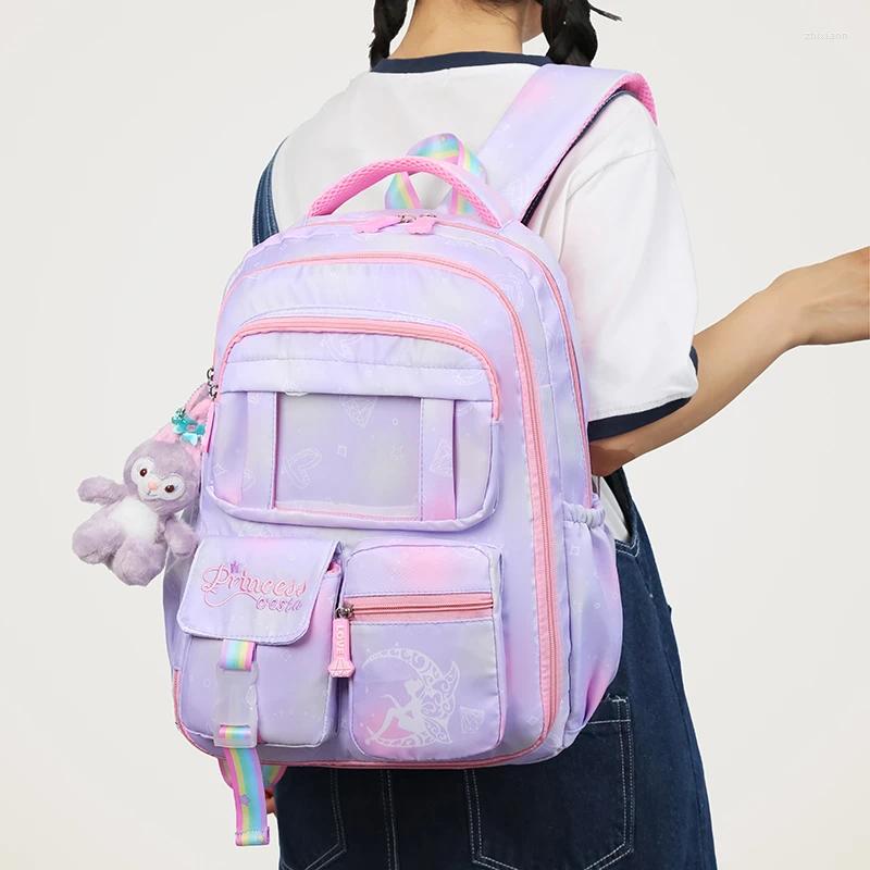 Free Shipping School Bags Waterproof Children For Girls Orthopedic Primary Backpack Kids Schoolbag Book Mochila Escolar Designer Bag Luxury Bag Tote B