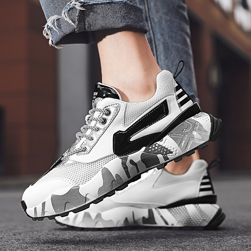 2021 New Hot Trendy Men's Sports Shoes Men's Shoes Breathable Mesh Trendy Shoes Korean Version of The Running Casual Shoes