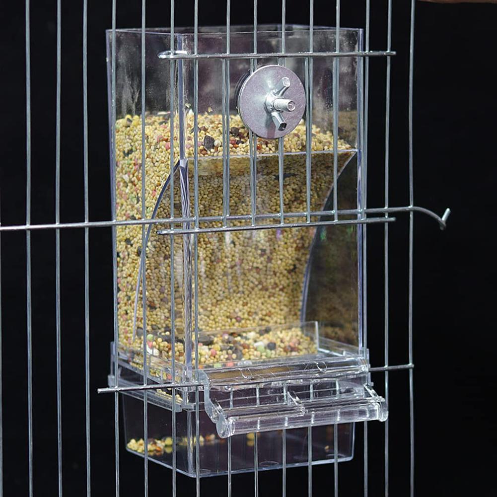 Parrot Automatic Feeder No-Mess Bird Feeder,Cage Accessories for Budgerigar Canary Cockatiel Finch Parakeet Food Container