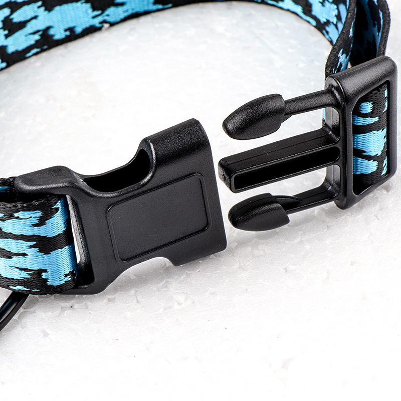 Nylon Dog Collar,Adjustable Large and Medium Dog Camouflage Pattern Leash Collar with Quick Release Buckle & D Ring Pet Supplies