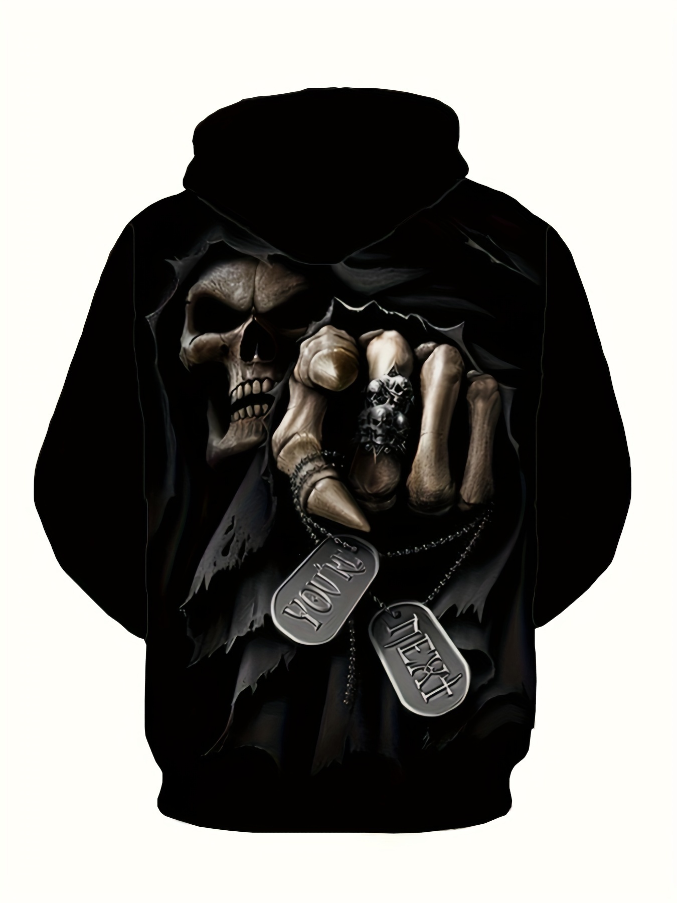 PLUS SIZE Men's Halloween Style Hoodies, Comfy Casual Slightly Stretch Tops, Men's Clothing