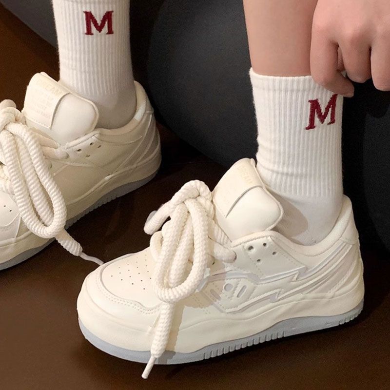 Retro Thick Soled Versatile Casual Board Shoes for Women - Breathable Canvas, Non-Slip Rubber Sole ed6f