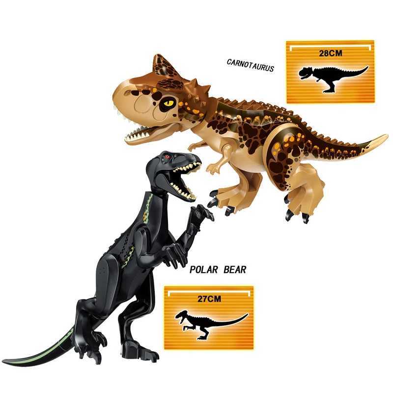 Jurassic World 3 Barbarian Raptors Building Blocks Dinosaur Building Blocks Tyrannosaurus Indominus I-Rex Assembles Childrens Toys W241005