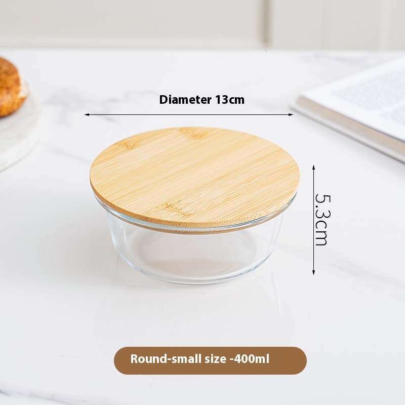 Household fresh-keeping glass lunch box, microwave heating special bowl, rectangular office worker bento box