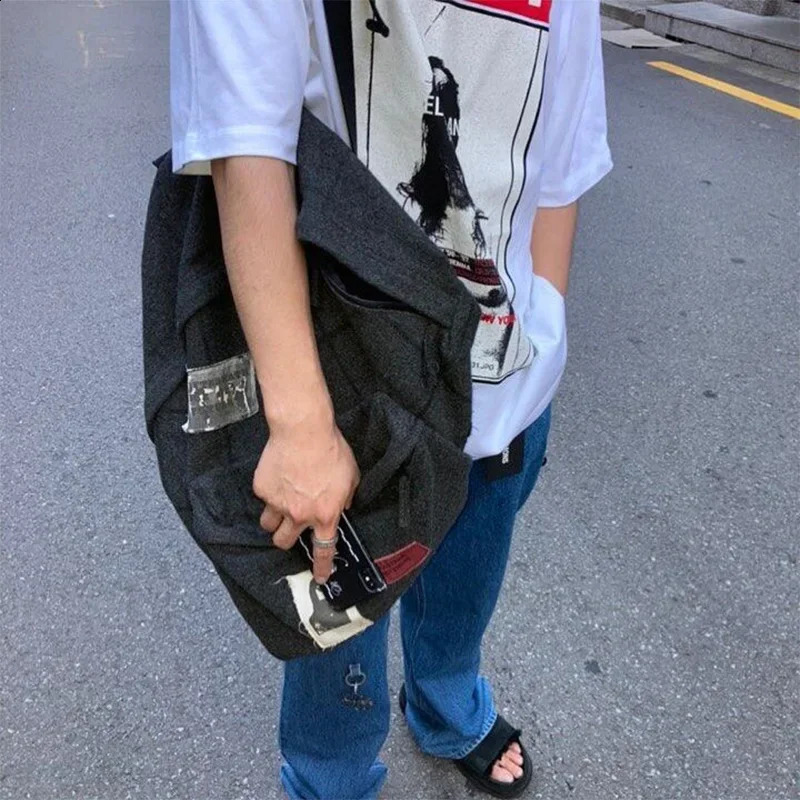 DHwanglijia designer bag Korean Streetwear All Match Chain Schoolbag Vintage Y2k Fashion Simple Female Student High Capacity Backpack 240902
