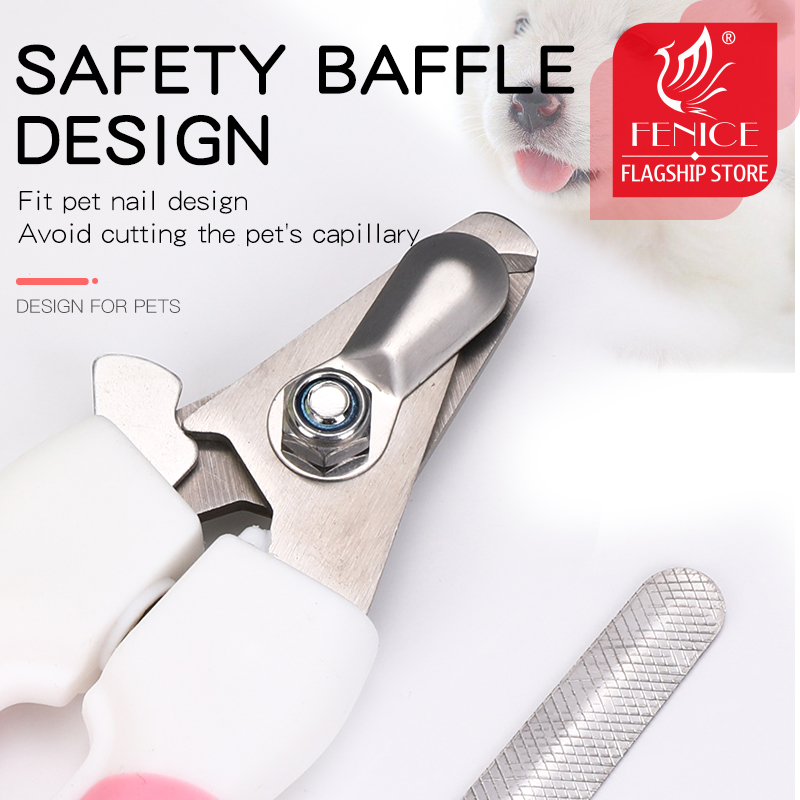 Fenice Professional Pet Cat Dog Nail Clipper Cutter Stainless Steel Grooming Scissors Clippers Claw Nail Scissors with Lock