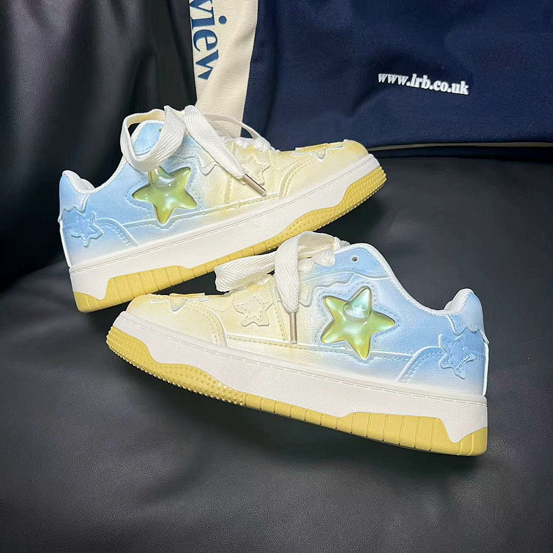 Versatile Star Sports & Leisure Sneakers: Breathable Mesh Fabric, Non-Slip Sole 0114