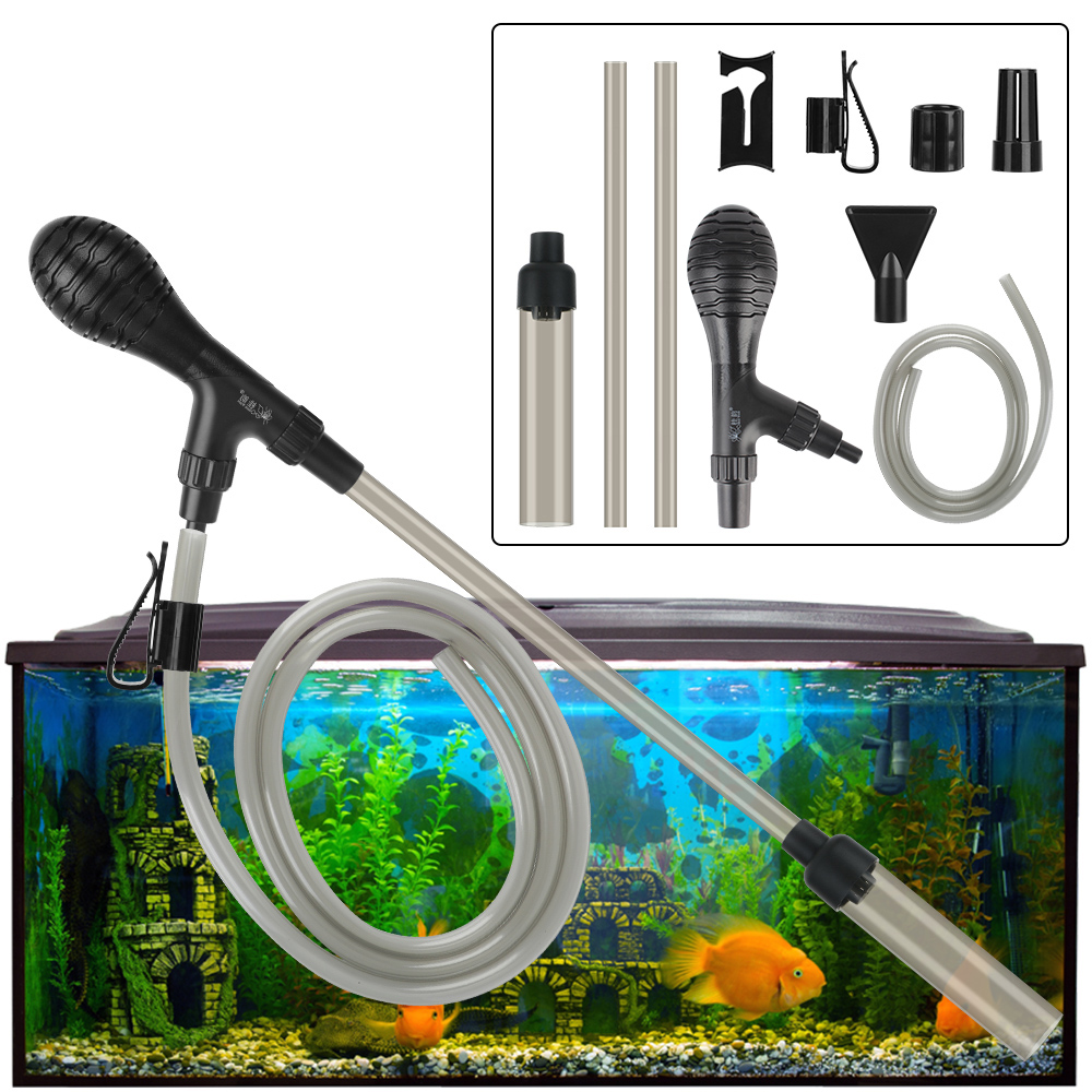 Manual Siphon for Fish Tank Gravel Cleaner Water Filter Pump Aquarium Water Change Pump Cleaning Tool Water Flow Regulate