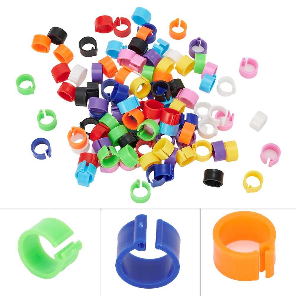 7mm /0.27 Inch 10 colors Set kit Chicks Rings Poultry Band Bird Pigeon Parrot 100Pcs 8mm Clip Useful New Hot Sale