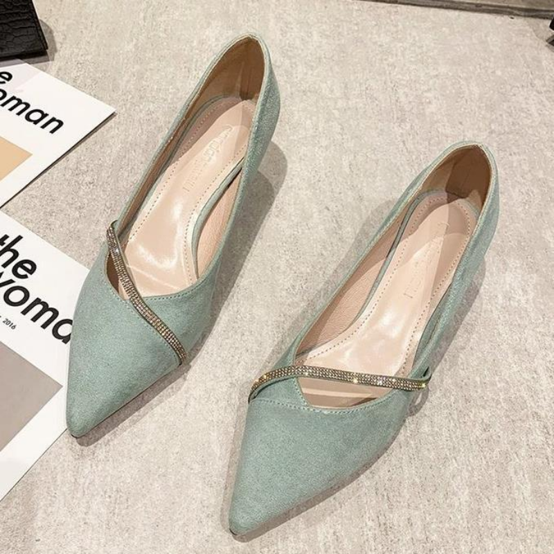 Pumps New Crystal Sgback New High Heels Summer Bride Comfortable Triangle Heeled Party Wedding Women Shoes e934