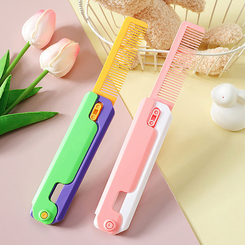 3D Printing Gravity Comb Small Radish Knife Folding Shrink Comb Pet Dog Comb Mini Model Pendant Push Card Decompression Toy