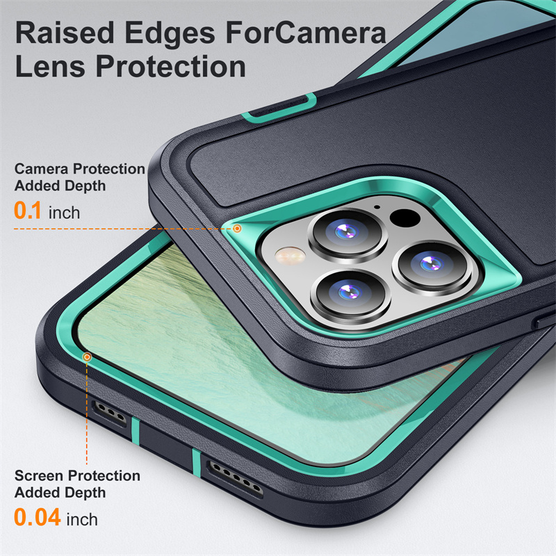 Shockproof Armor Case For iPhone 16 15 14 13 12 11 Pro Max Plus Heavy Duty Rugged Protective with Kickstand Cover For Samsung S24 S23 Ultra Plus A14 A
