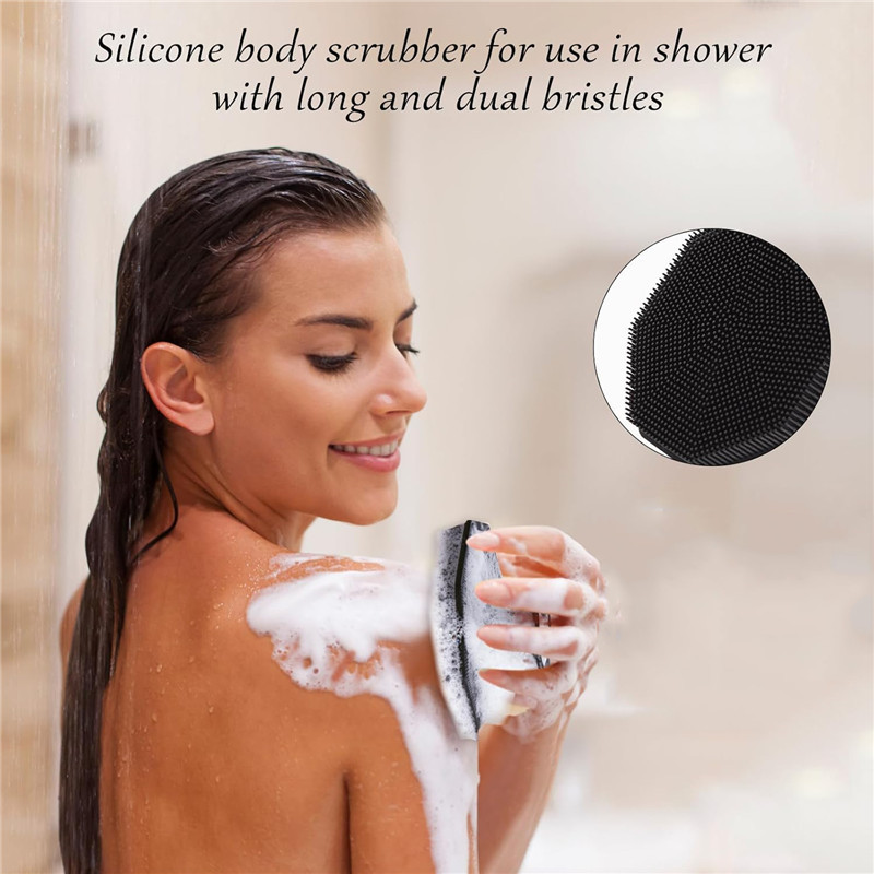 6 Colors Silicone Scrubber, Buffer Exfoliating Scalp Exfoliator Hair Shampoo Skin Cleaning Brush Bath Body Brushes For Men Women Use In Shower Estropa
