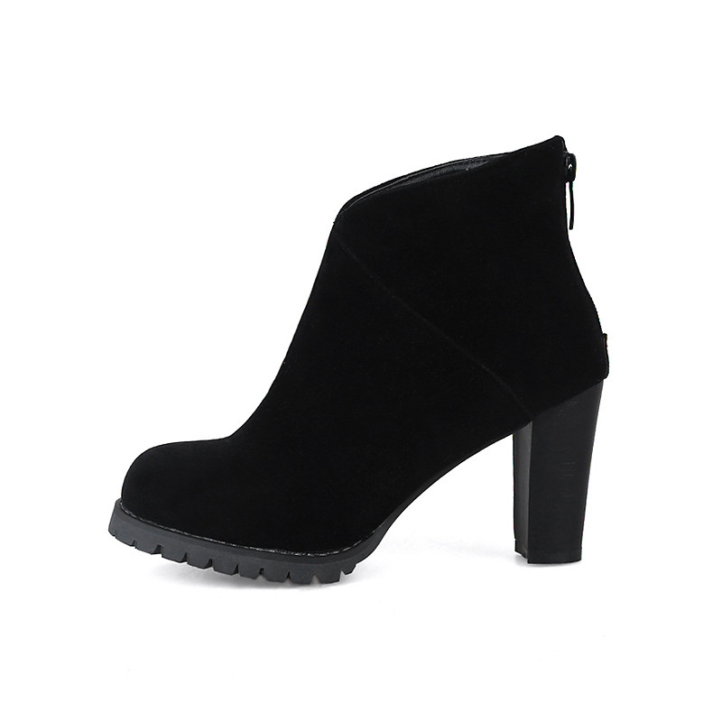 large 2021 sizes 32-43 platform zip up shoes woman high heels black ankle boots women yuj89 468c