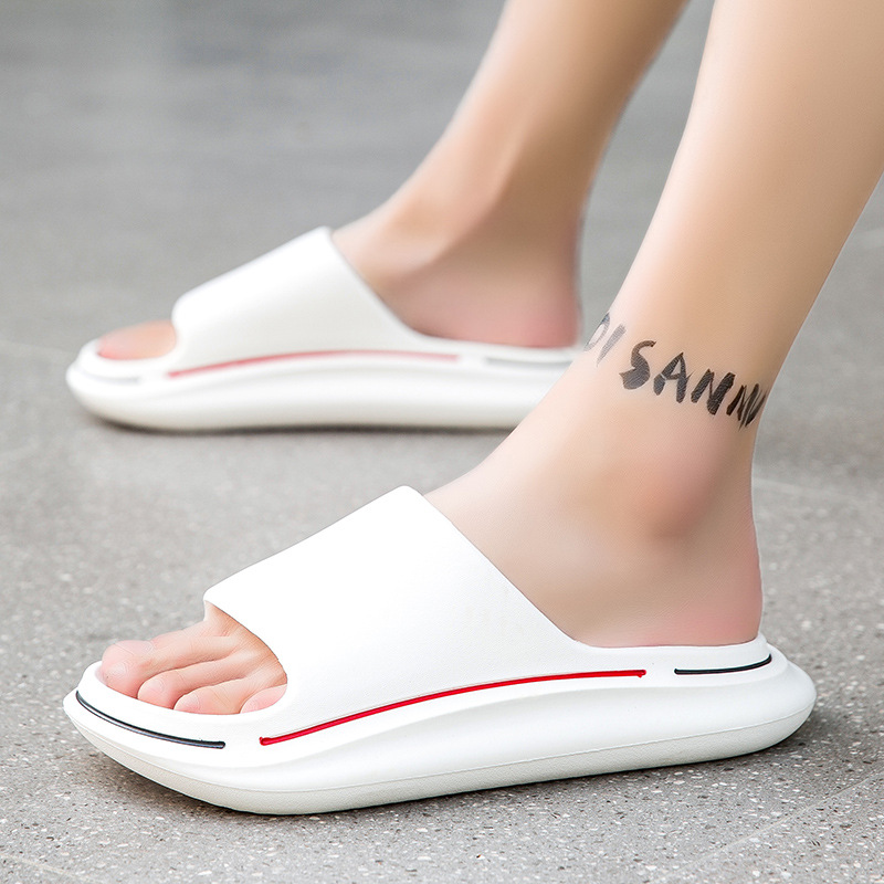Thick Bottom Comwarm Men's Beach Slippers Summer Fashion Casual Flip ps For Women Designer Slides Men Anti-Slip Home Sandals fbee