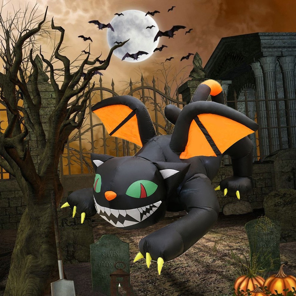 Halloween inflatable outdoor decoration pumpkin harvester with skull outdoor giant blow molded courtyard decorationX240817