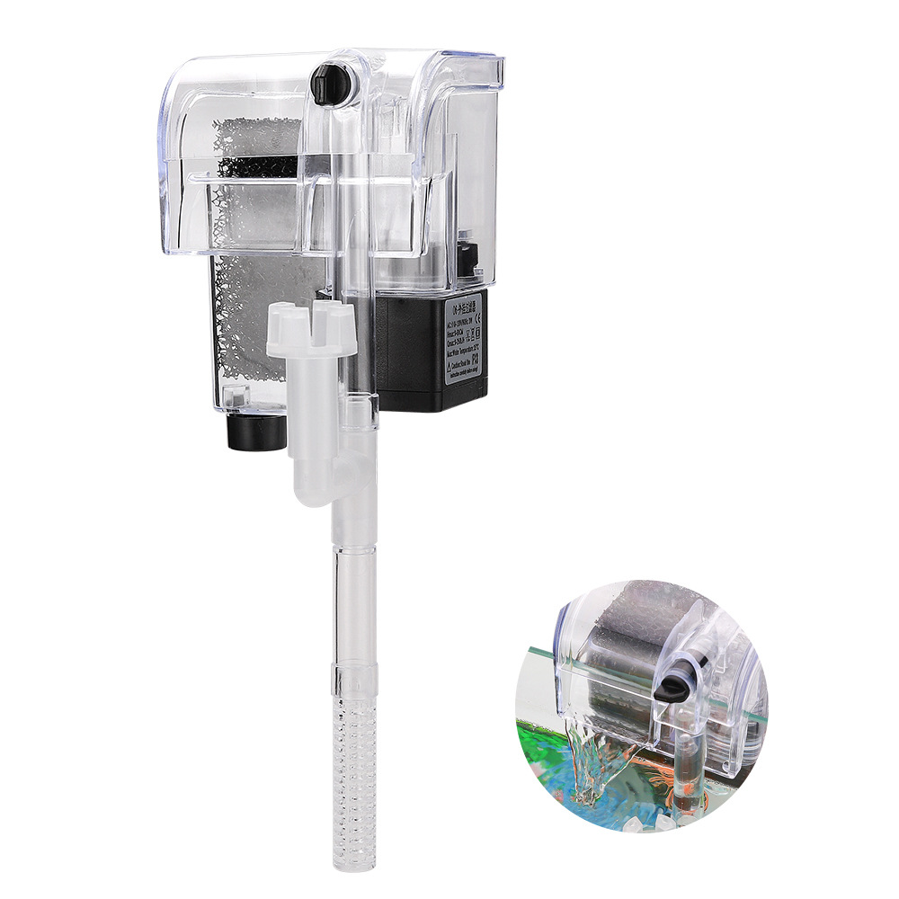 3.5W Aquarium Filter External Hang Up Filter Water Pumps Waterfall Maker Oxygen Setup Machine Super For Aquarium Accessories