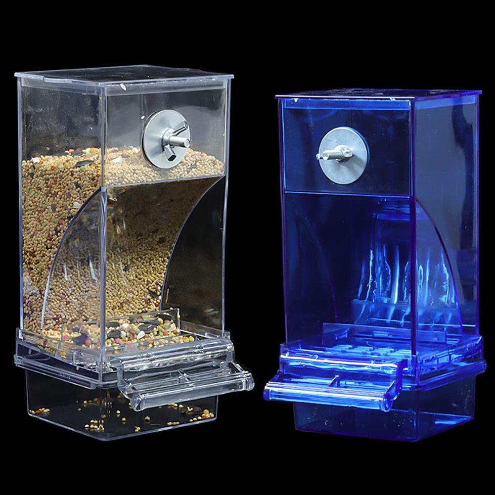 Parrot Automatic Feeder No-Mess Bird Feeder,Cage Accessories for Budgerigar Canary Cockatiel Finch Parakeet Food Container
