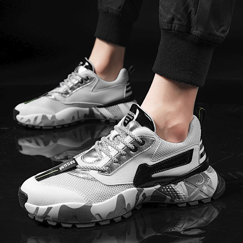 2021 New Hot Trendy Men's Sports Shoes Men's Shoes Breathable Mesh Trendy Shoes Korean Version of The Running Casual Shoes