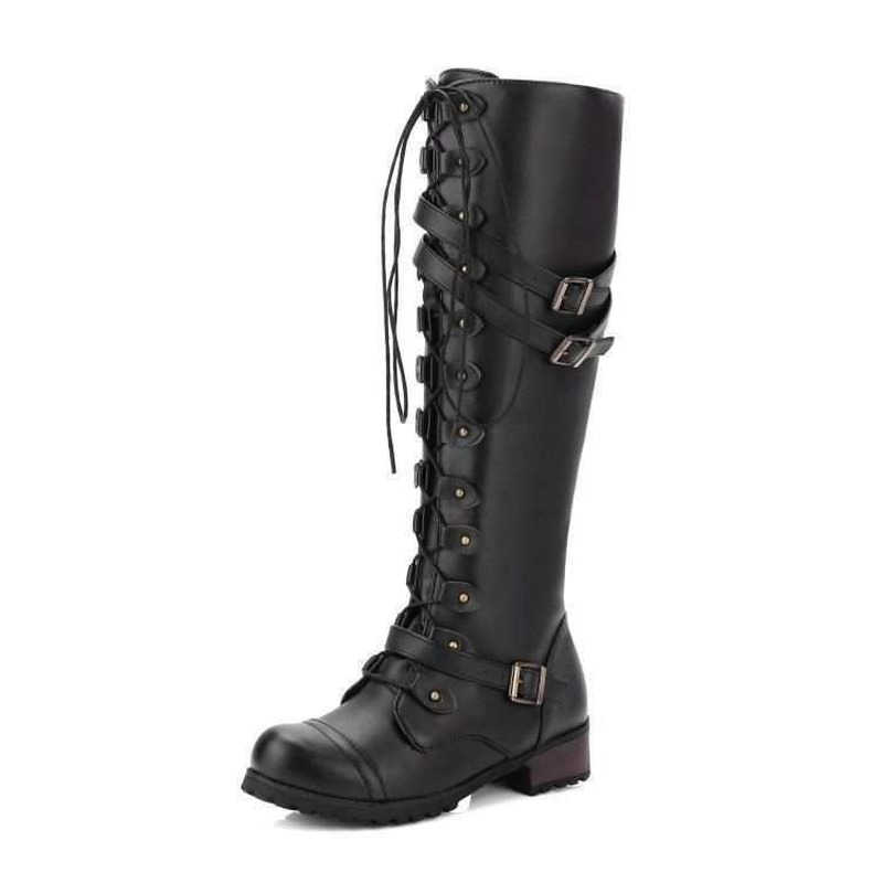 Winter Autumn Knee-high Boots Fashion Side Zipper Long Tube Women's Booties Designer Brand Women Shoes 2021 c867