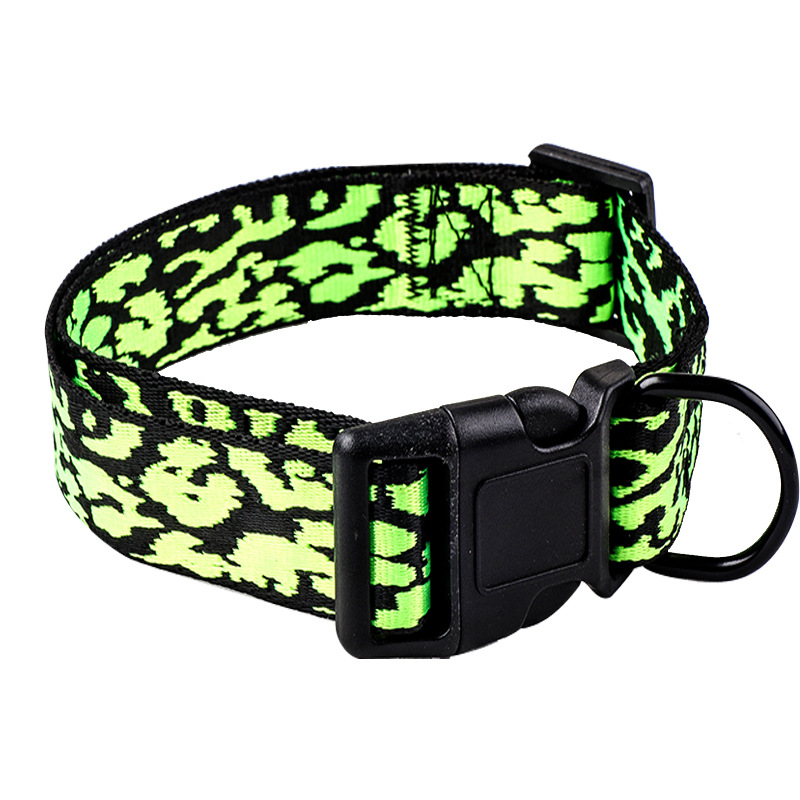 Nylon Dog Collar,Adjustable Large and Medium Dog Camouflage Pattern Leash Collar with Quick Release Buckle & D Ring Pet Supplies