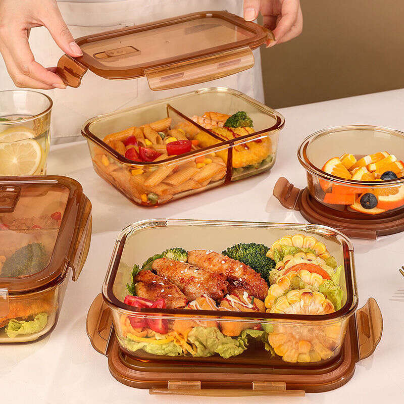 Rectangular glass preservation adult office worker specific bowl, bento box, household student lunch box