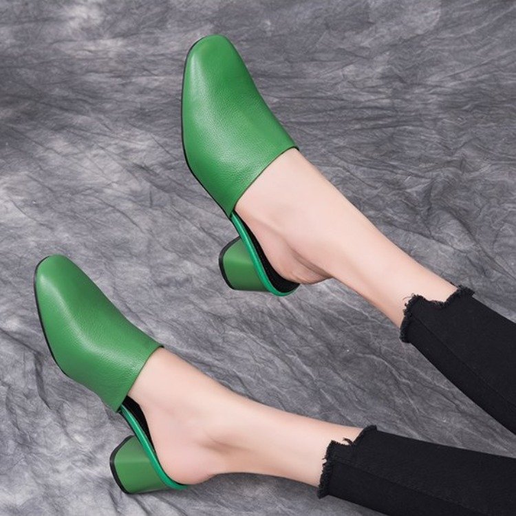 2021 New Sexy Slippers Women Square heel Sandals Mules Summer Shoes Woman Flip pssgb56 8357