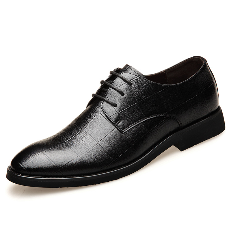Leather Men Formal Lace Up dress shoes Oxfords Fashion Retro Shoes Elegant work Footwear Business Plus Size 2021 989a