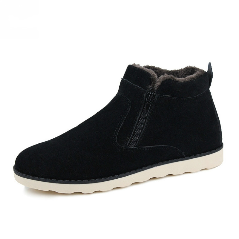 Big Size Men 2016 Top Fashion New Casual Ankle Boots Warm Winter Fur Shoes Leather Footwear bcc4