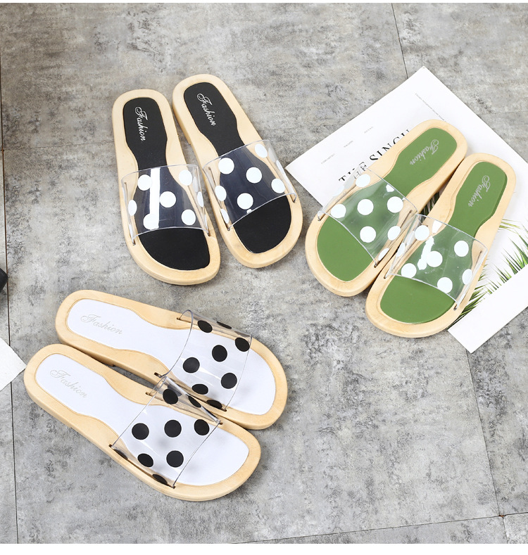 2025 NEW Women s Summer Flat Slippers Light Casual Women Flip ps Outdoor Slides Fashion Dots Ladies Beach Sandals atillas De Mujer e