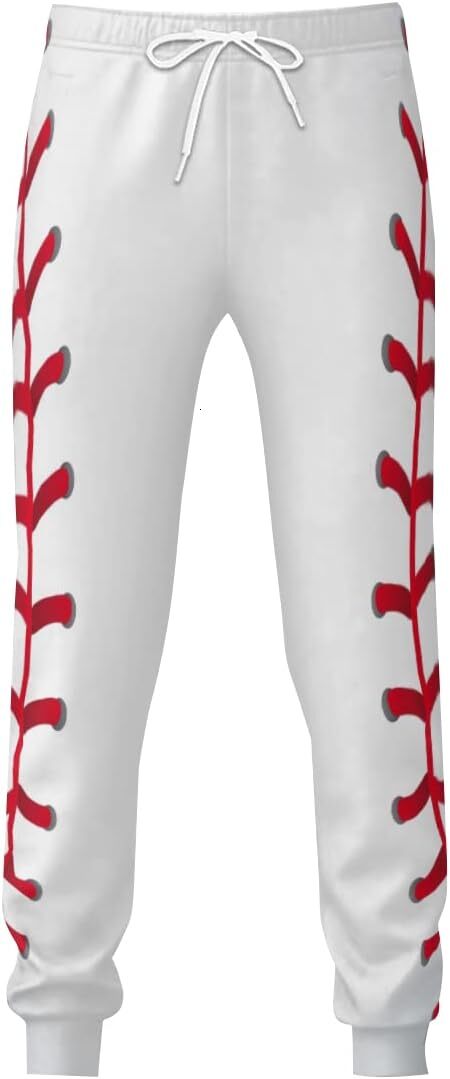 Free shipping Sweatpants Mens Baseball Lace Print 3D Printed Patterned Pants Loose Lightweight Yoga For Workout Gym Running Sweat Trousers Y2K