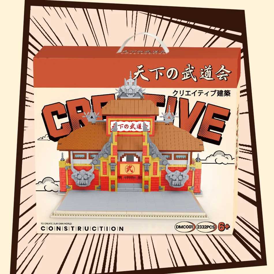 Classic Japanese Anime Scene Miniature Diamond Blocks Dragon Balls Tenkaichi Budokai Hall Building Bricks Toy Nano Bricks W240828