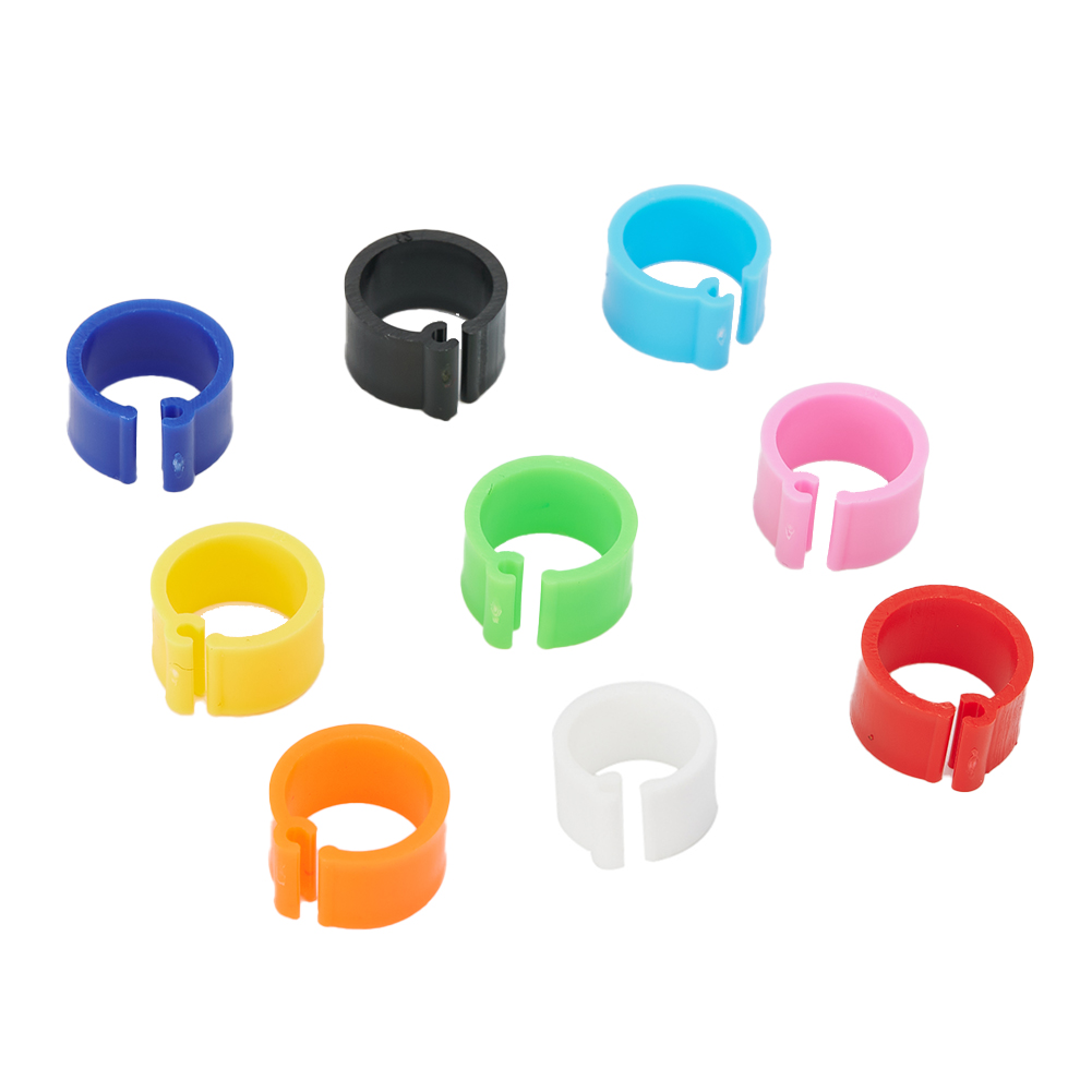 Plastic Re-use 7mm /0.27 Inch 10 colors Chicks Rings Poultry Leg Band Bird Pigeon Parrot 100Pcs Clip Useful Newest