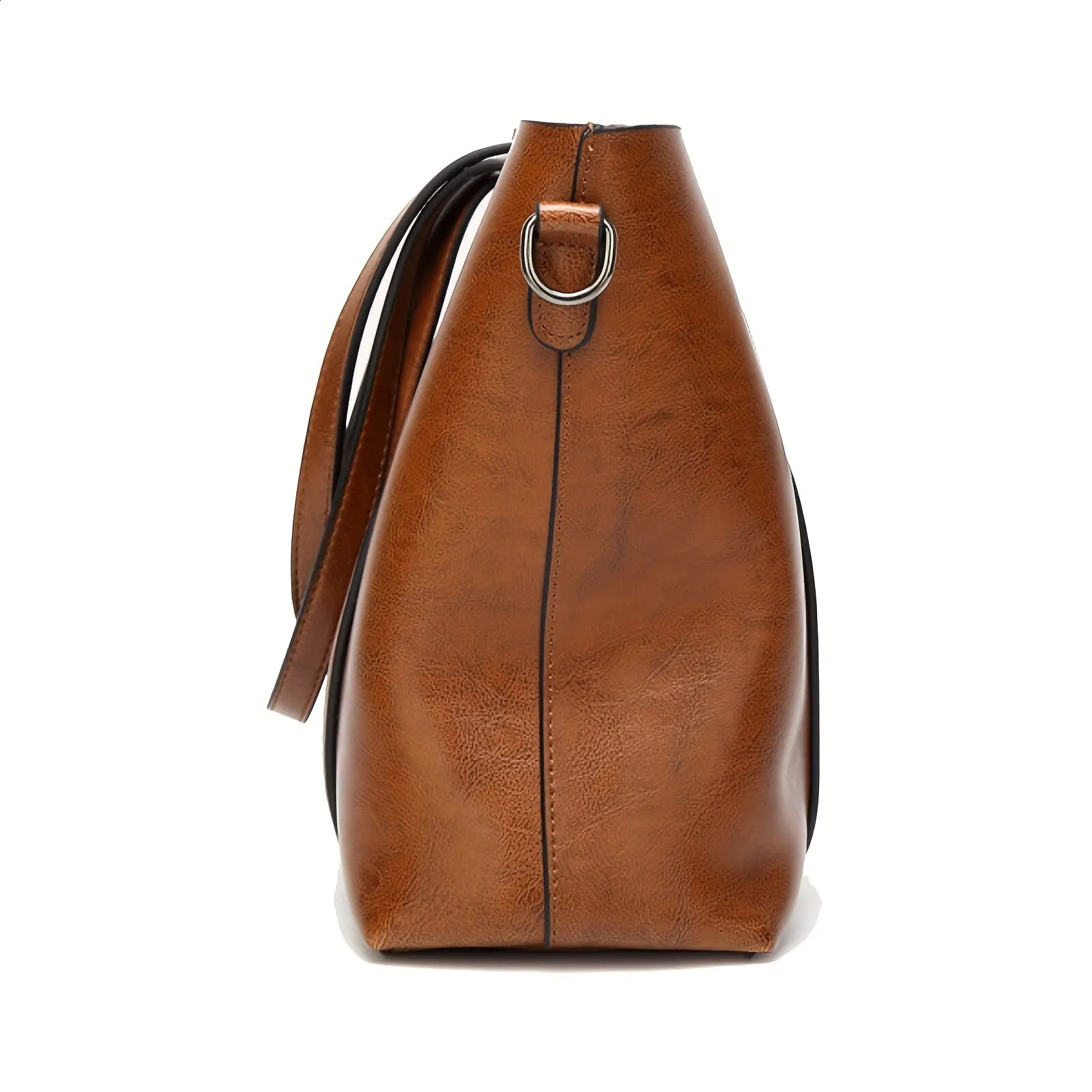 Women Handbags Tote Bag Soft PU Leather Retro Large Capacity Multipocket Casual Shoulder Crossbody Mothers y240902
