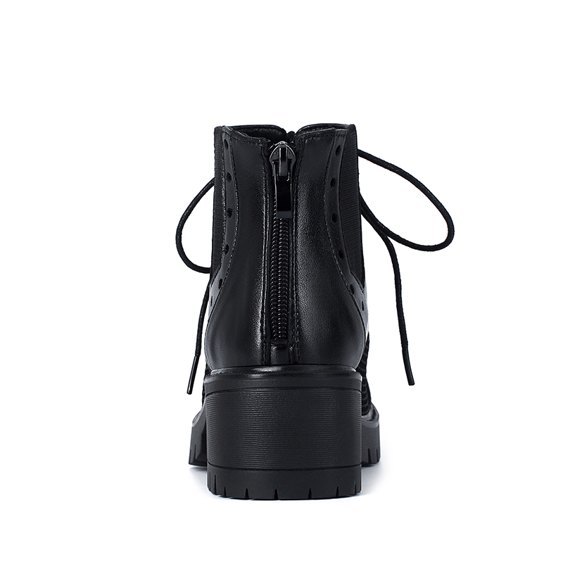 Summer AIYUQI Marton Hollow Short Women Genuine Leather Large Size 41 42 43 Thick-heel Cool Boots Ladies 61ce