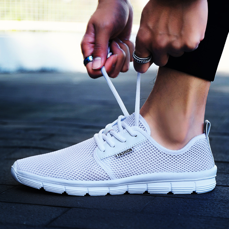 2021 men's summer new casual woman lightweight large size outdoor sports Beach NEW shoes couple mesh 48 yards 47 gray